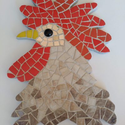 Mosaico Gallo de Brujas 3 | Arte del Mosaico Gallo de Brujas número 1 de la seria realizado de forma totalmente artesanal.