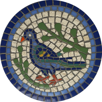 Mosaico Pájaro Azul