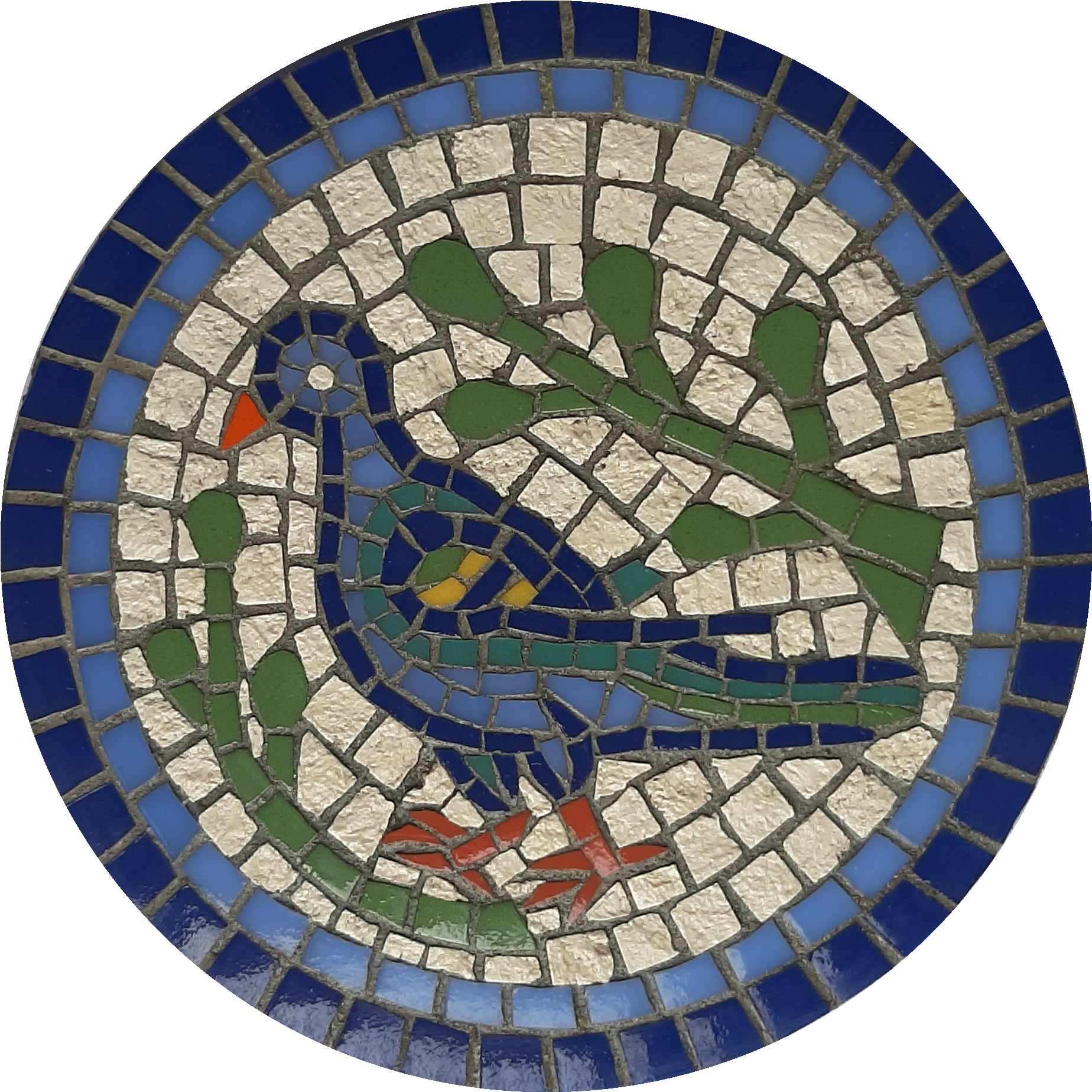 Mosaico Pájaro Azul